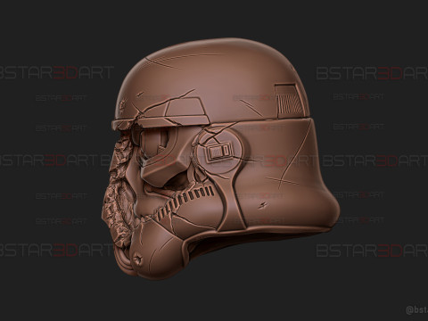 Stormtrooper Skull Terminator Head Decoration - Starwars Toys 3D Print Model