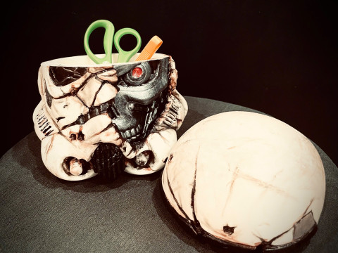 Stormtrooper Skull Terminator Head Decoration - Starwars Toys 3D Print Model