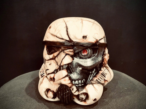 Stormtrooper Skull Terminator Head Decoration - Starwars Toys 3D Print Model