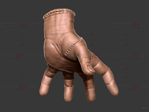 Wednesday Thing Hand Decoration With StandBase - Halloween Toys Modelo de Impressão 3D