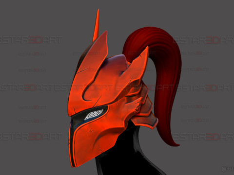 Igris Helmet With Hair- Solo Leveling Cosplay 3Dプリントモデル