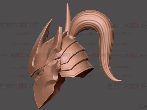 Igris Helmet With Hair- Solo Leveling Cosplay 3Dプリントモデル
