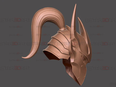Casco Igris con pelo: cosplay de nivelaci&oacute;n en solitario Modelo de impresión 3D