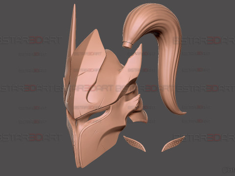 Igris Helmet With Hair- Solo Leveling Cosplay 3Dプリントモデル