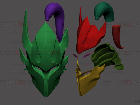 Igris Helmet With Hair- Solo Leveling Cosplay 3Dプリントモデル