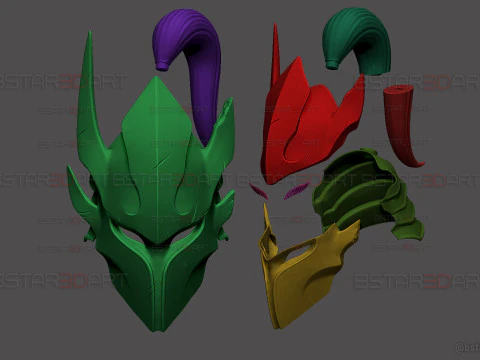 Casco Igris con pelo: cosplay de nivelaci&oacute;n en solitario Modelo de impresión 3D