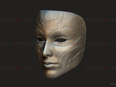 Katarina Full Mask Noxus Cinematic - league of legends Cosplay 3D Print Model