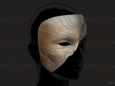 Katarina Half Mask Noxus Cinematic - league of legends Cosplay 3D Baskı Modeli