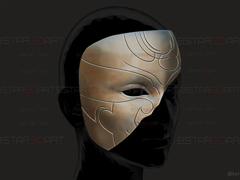 Katarina Half Mask Noxus Cinematic - league of legends Cosplay 3D Print Model
