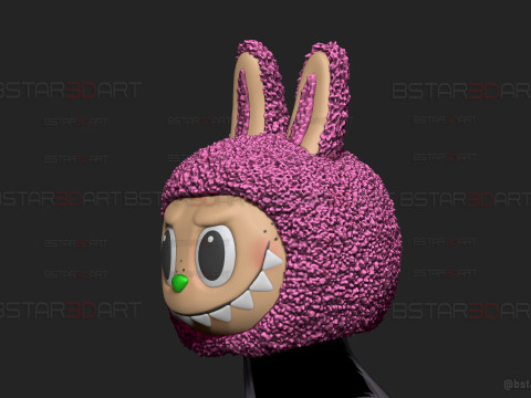 Labubu Original Head For Decoration and Wearable Cosplay Modelo de Impressão 3D