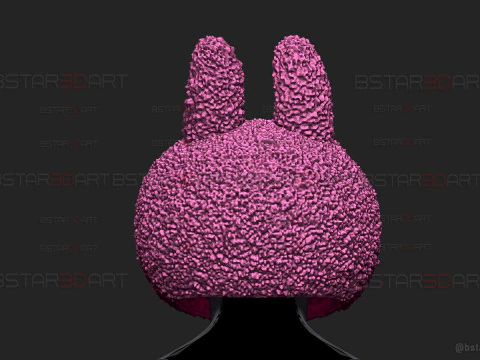 Labubu Original-Kopf f&uuml;r Dekoration und tragbares Cosplay 3D Druckmodell