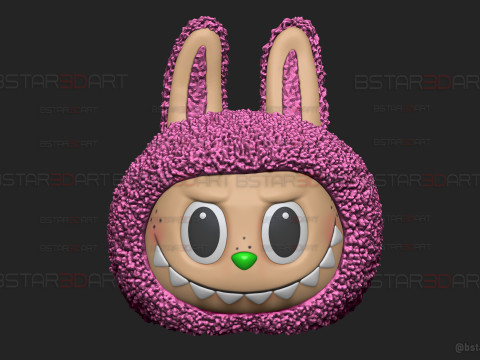 Labubu Original Head For Decoration and Wearable Cosplay Modelo de Impressão 3D