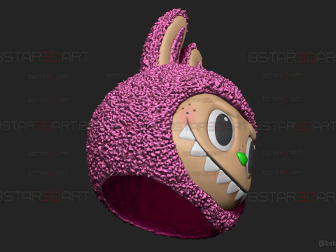 Labubu Original-Kopf f&uuml;r Dekoration und tragbares Cosplay 3D Druckmodell