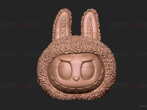 Labubu Original-Kopf f&uuml;r Dekoration und tragbares Cosplay 3D Druckmodell