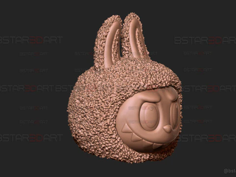 Labubu Original-Kopf f&uuml;r Dekoration und tragbares Cosplay 3D Druckmodell