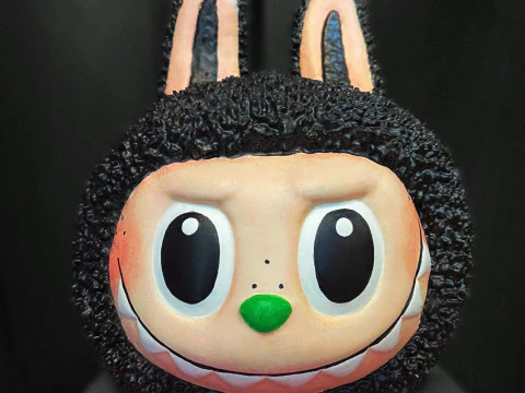 Labubu Original-Kopf f&uuml;r Dekoration und tragbares Cosplay 3D Druckmodell
