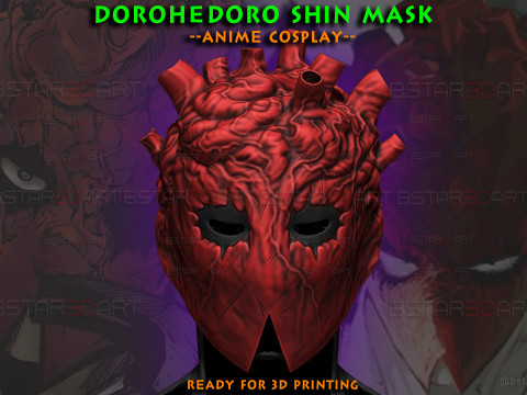 Shin Mask High Quality - Dorohedoro Anime Cosplay 3D-printmodel