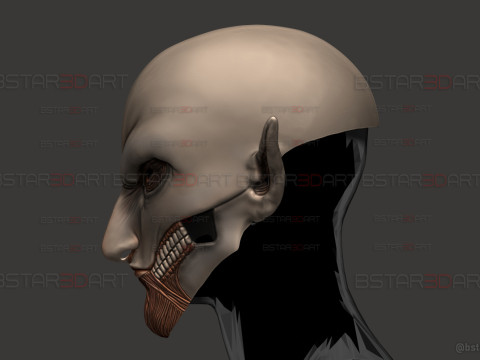 Eren Final Form Head Decoration Wearable - Attack On Titan Cosplay 3D Baskı Modeli
