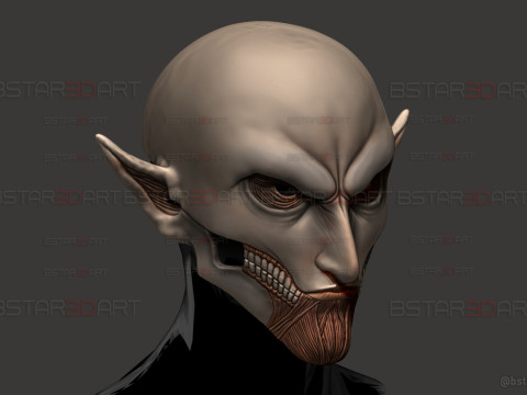 Eren Final Form Head Decoration Wearable - Attack On Titan Cosplay 3D Baskı Modeli