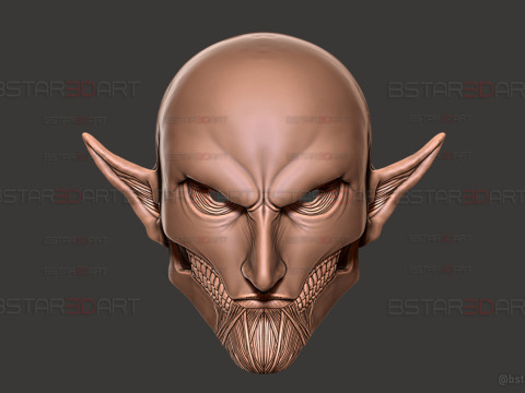 Eren Final Form Head Decoration Wearable - Attack On Titan Cosplay 3D Baskı Modeli