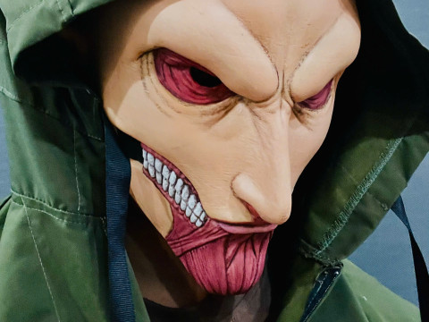 Eren Final Form Head Decoration Wearable - Attack On Titan Cosplay 3D Baskı Modeli