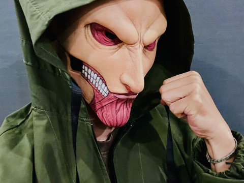 Eren Final Form Head Decoration Wearable - Attack On Titan Cosplay 3D Baskı Modeli