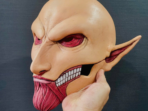 Eren Final Form Head Decoration Wearable - Attack On Titan Cosplay 3D Baskı Modeli