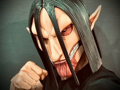 Eren Final Form Head Wearable - With Hair - Attack On Titan 3D-printmodel