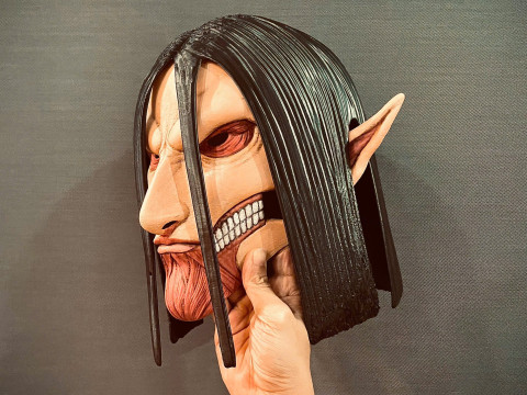 Eren Final Form Head Wearable - With Hair - Attack On Titan 3D Принт Модель