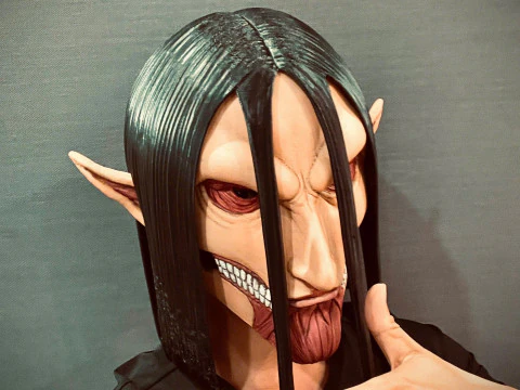 Cabe&ccedil;a de forma final de Eren vest&iacute;vel - com cabelo - Ataque ao Tit&atilde; Modelo de Impressão 3D