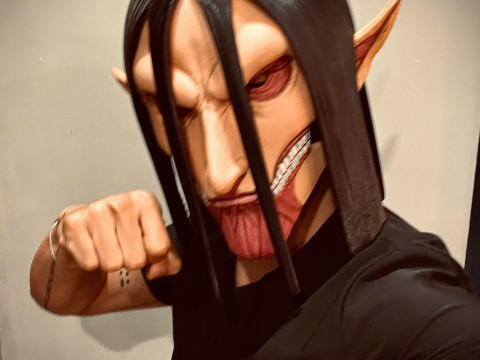 Eren Final Form Head Wearable - With Hair - Attack On Titan 3D Принт Модель