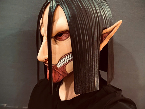 Eren Final Form Head Wearable - With Hair - Attack On Titan 3D Принт Модель