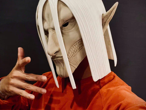 Cabe&ccedil;a de forma final de Eren vest&iacute;vel - com cabelo - Ataque ao Tit&atilde; Modelo de Impressão 3D