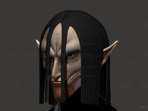 Eren Final Form Head Wearable - With Hair - Attack On Titan 3D Принт Модель