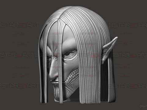 Eren Final Form Head Wearable - With Hair - Attack On Titan 3D Принт Модель