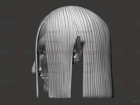 Cabe&ccedil;a de forma final de Eren vest&iacute;vel - com cabelo - Ataque ao Tit&atilde; Modelo de Impressão 3D