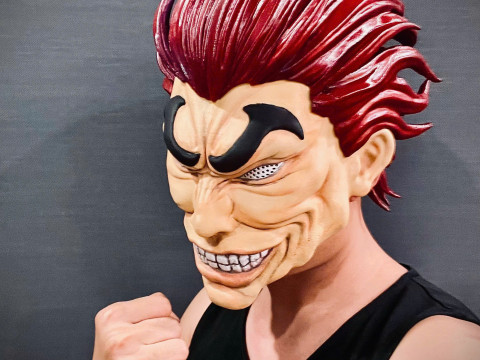 Yujiro Hanma Head Mask With Hair Ver - Baki Anime - Netflix Series 3D-printmodel
