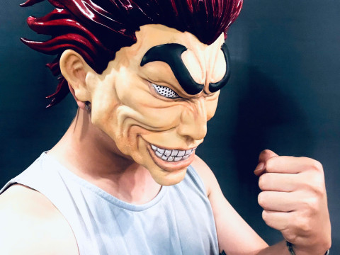Yujiro Hanma Head Mask With Hair Ver - Baki Anime - Netflix Series Modello di stampa 3D