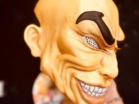 Yujiro Hanma Head Mask With Hair Ver - Baki Anime - Netflix Series Modello di stampa 3D