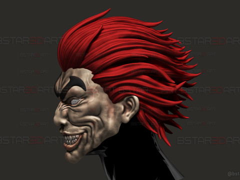 Yujiro Hanma Head Mask With Hair Ver - Baki Anime - Netflix Series Modello di stampa 3D