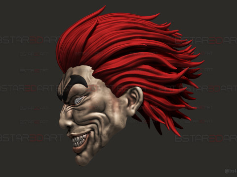 Yujiro Hanma Head Mask With Hair Ver - Baki Anime - Netflix Series Modello di stampa 3D