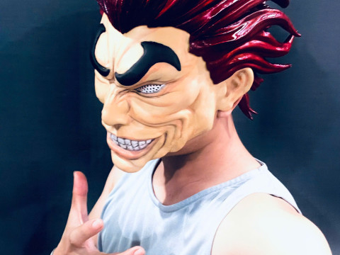 Yujiro Hanma Head Mask With Hair Ver - Baki Anime - Netflix Series Modello di stampa 3D