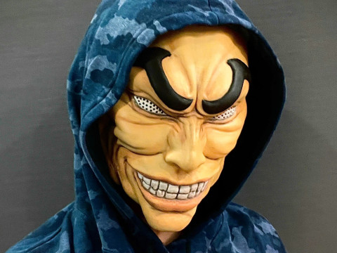 Yujiro Hanma Head Mask With Hair Ver - Baki Anime - Netflix Series Modello di stampa 3D