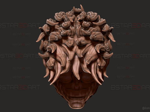 Yujiro Hanma Head Mask With Hair Ver - Baki Anime - Netflix Series Modello di stampa 3D