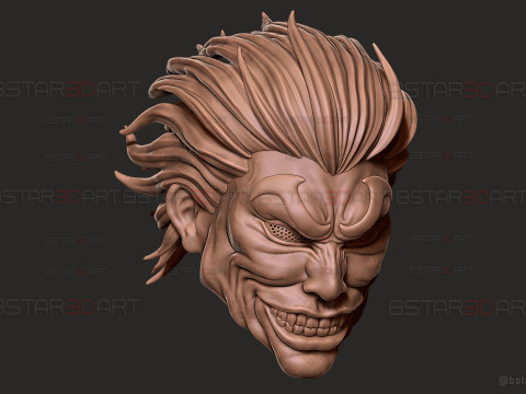 Yujiro Hanma Head Mask With Hair Ver - Baki Anime - Netflix Series Modello di stampa 3D