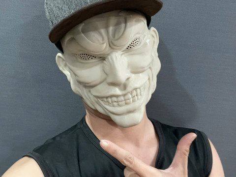 Yujiro Hanma Head Mask With Hair Ver - Baki Anime - Netflix Series Modello di stampa 3D
