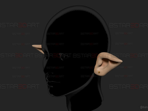 Elf Ear Wearable - Esil Ear Cosplay - Solo Leveling Anime 3D प्रिंट मॉडल
