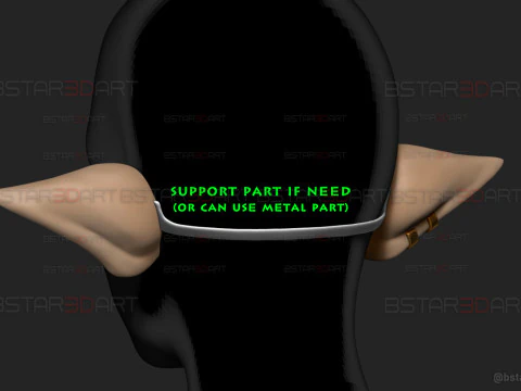 Elf Ear Wearable - Esil Ear Cosplay - Solo Leveling Anime 3D Print Model