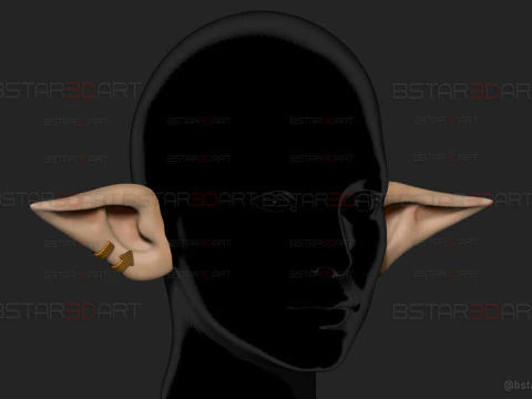 Elf Ear Wearable - Esil Ear Cosplay - Solo Leveling Anime 3D Print Model