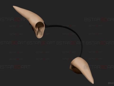 Elf Ear Wearable - Esil Ear Cosplay - Solo Leveling Anime 3D प्रिंट मॉडल